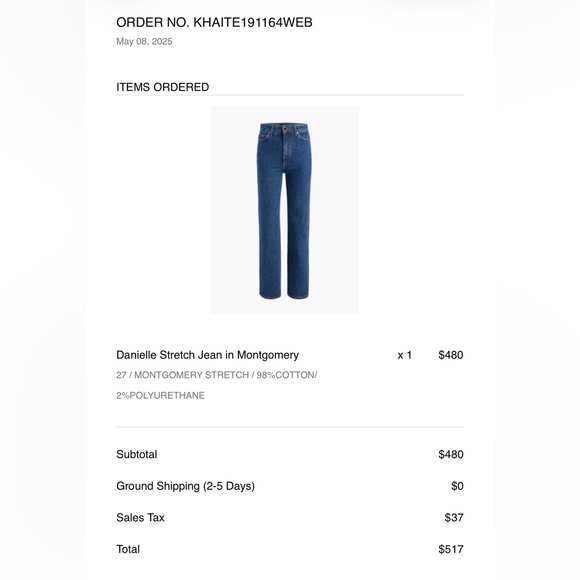 KHAITE Danielle Jeans in Montgomery